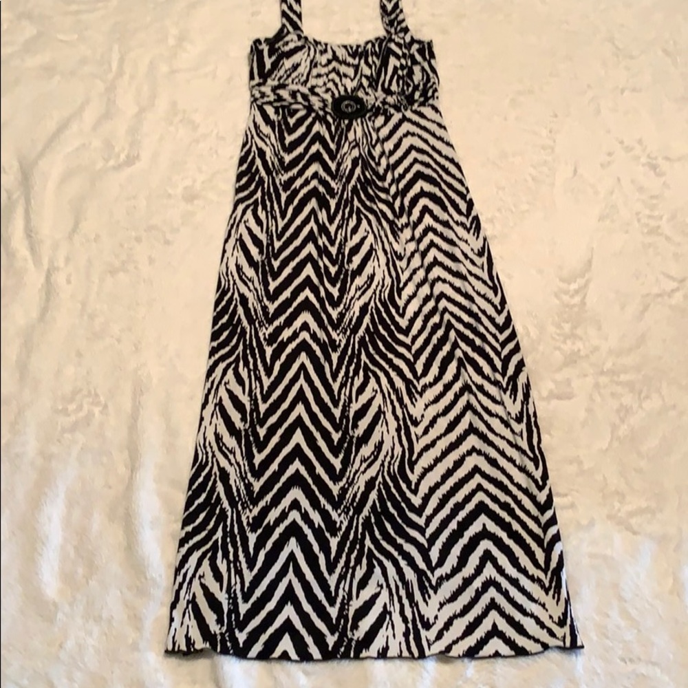 Full length zebra print dress by EnFocus - size 6!
